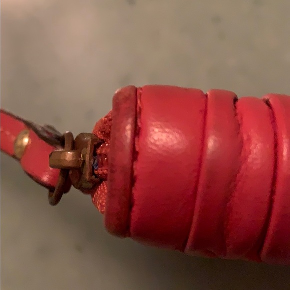 Coach wallet wristlet between deep coral & orange - Picture 3 of 7